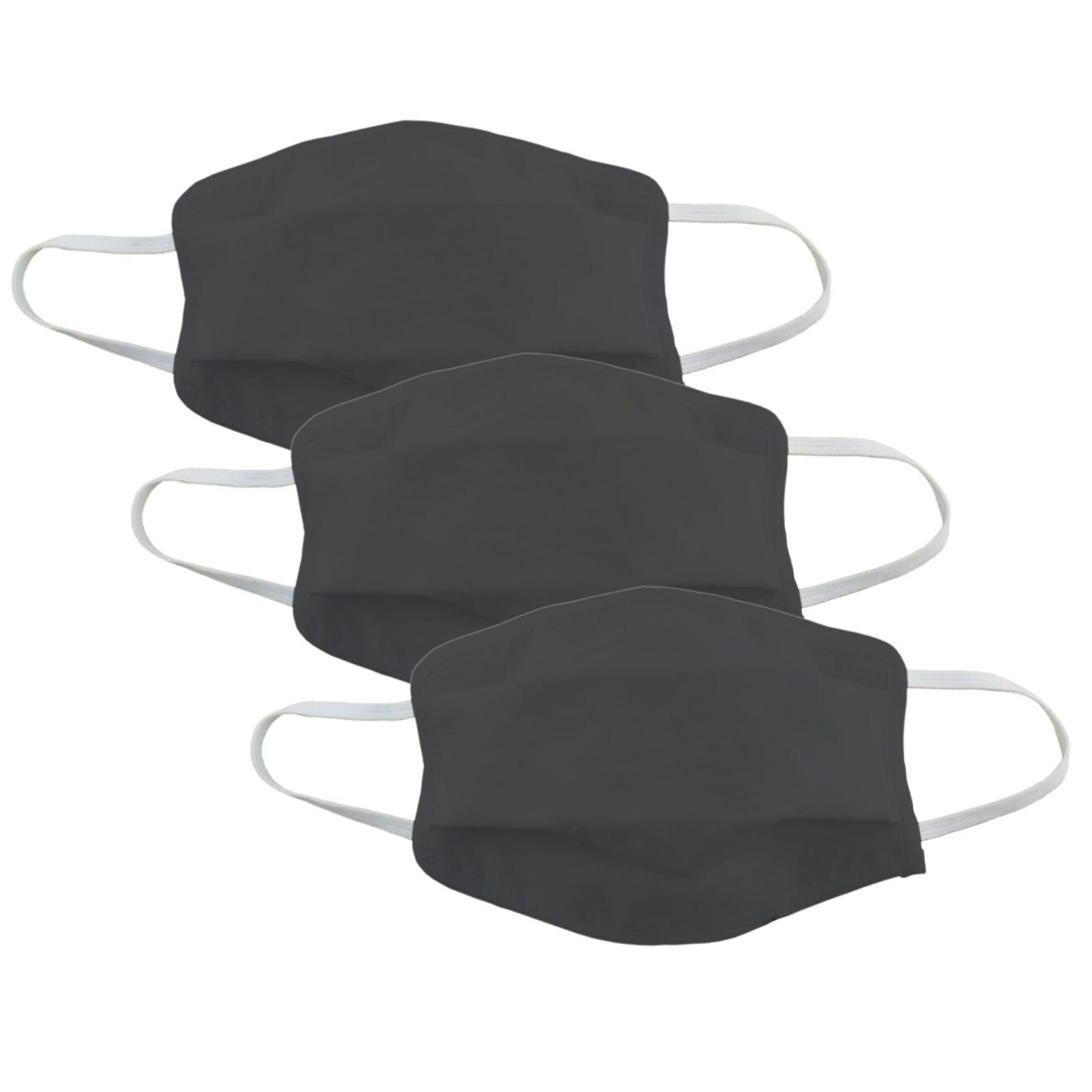 3x Tigerplast Kids Fabric Face Mask Washable Reusable Mask Protect Cover - Black Price