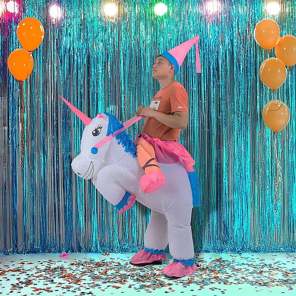 UNICORN Fancy Dress Inflatable Suit -Fan Operated Costume Price