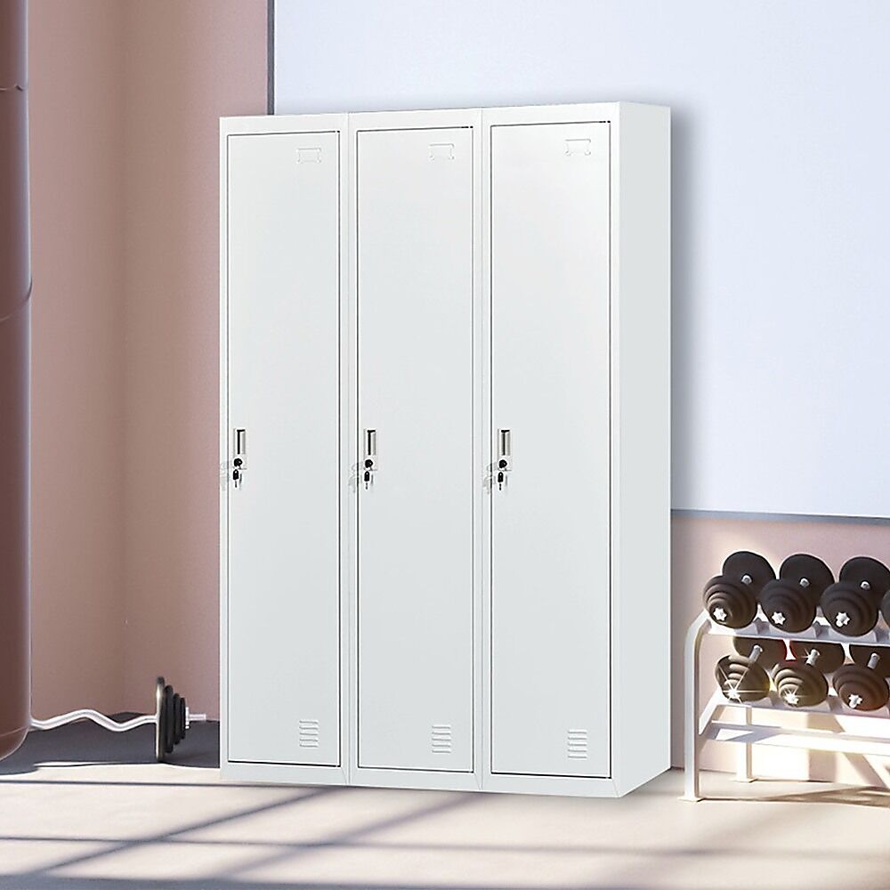 Three-Door Side by Side Office Gym Shed Storage Locker Price