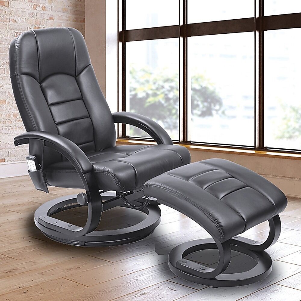 PU Leather Massage Chair Recliner Ottoman Lounge Remote Price