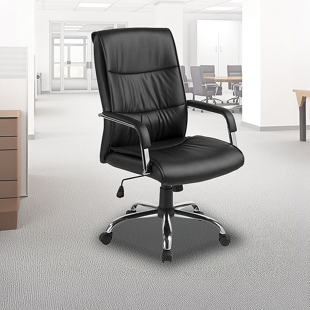 PU Leather Office Chair Executive Padded Black Price