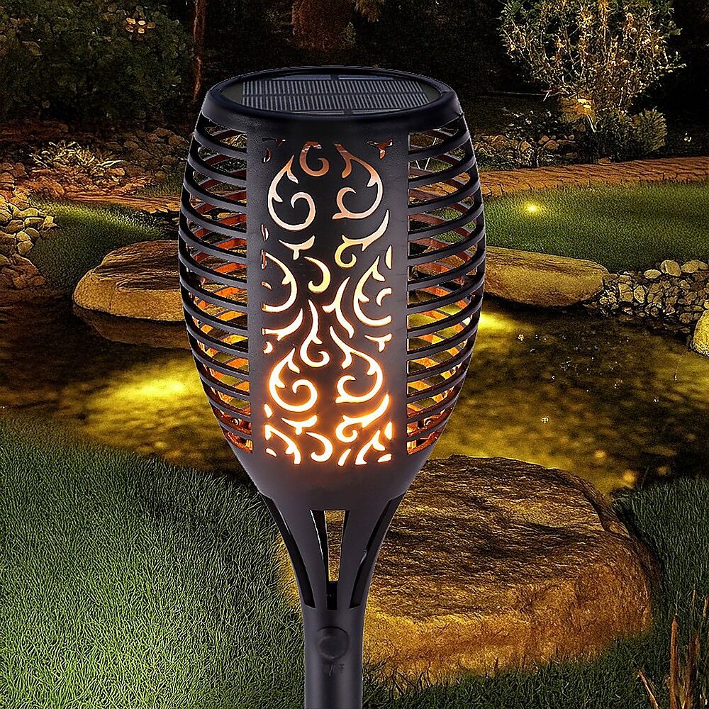 10 Pack Solar Torch Lights 96 LED Flickering Lighting Dancing Flame Garden Lamp Price