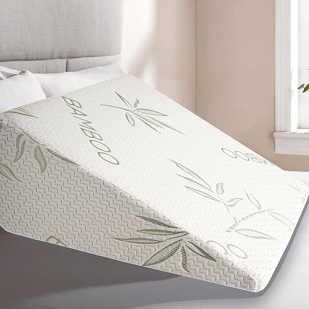 Cool Gel Memory Foam Bed Wedge Pillow Cushion Neck Back Support Sleep with Cover Price