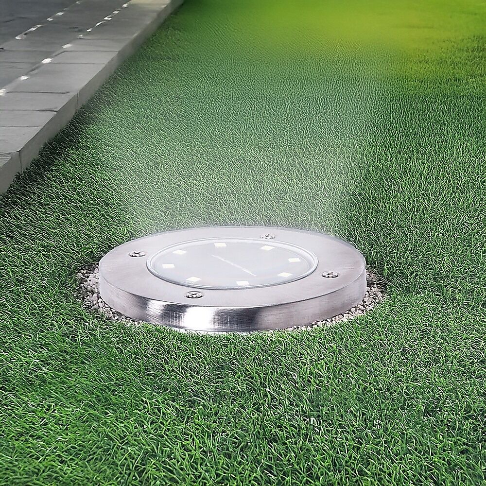 12x Solar Powered LED Buried Inground Recessed Light Garden Outdoor Deck Path Price