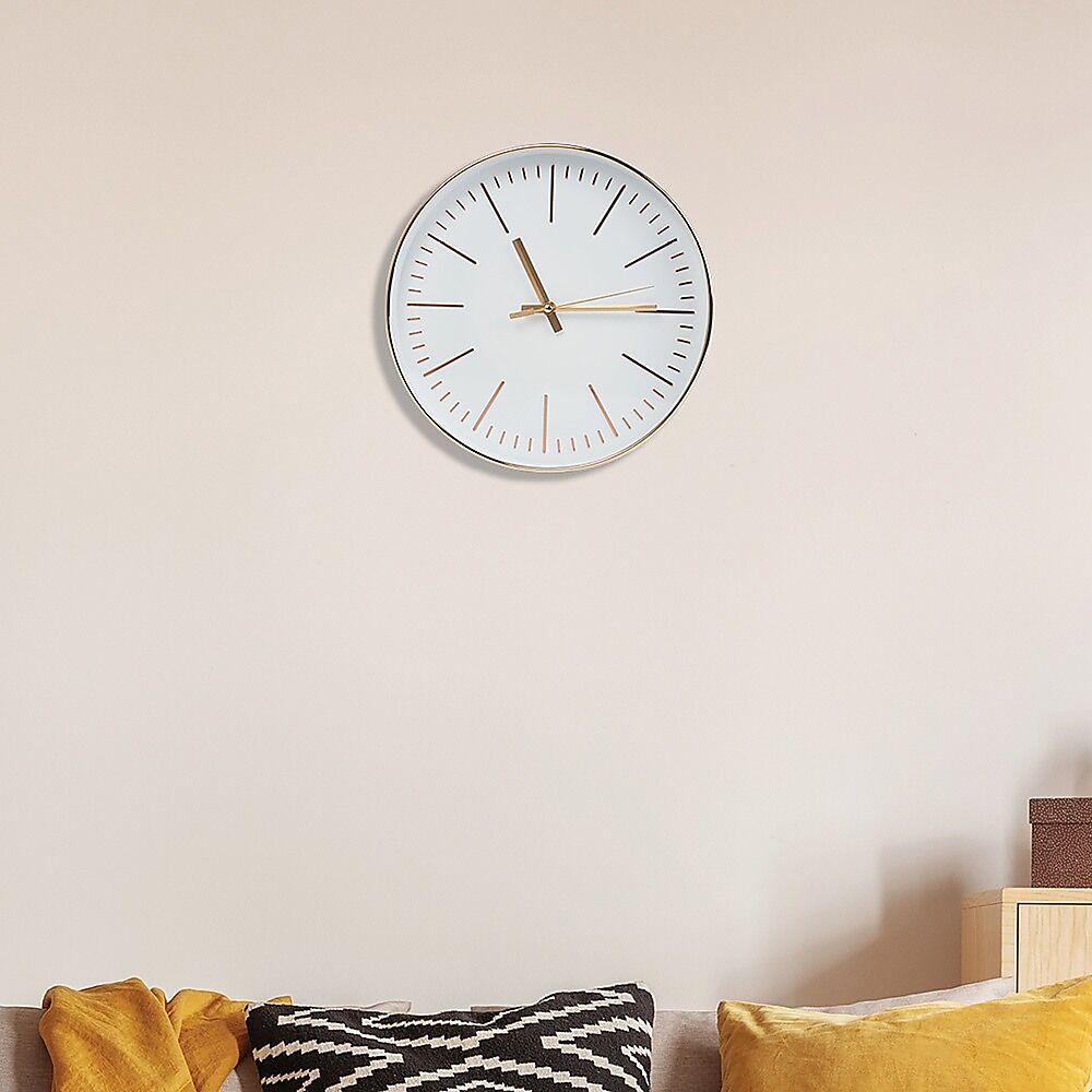 Modern Wall Clock Silent Non-Ticking Quartz Battery Operated Gold Price