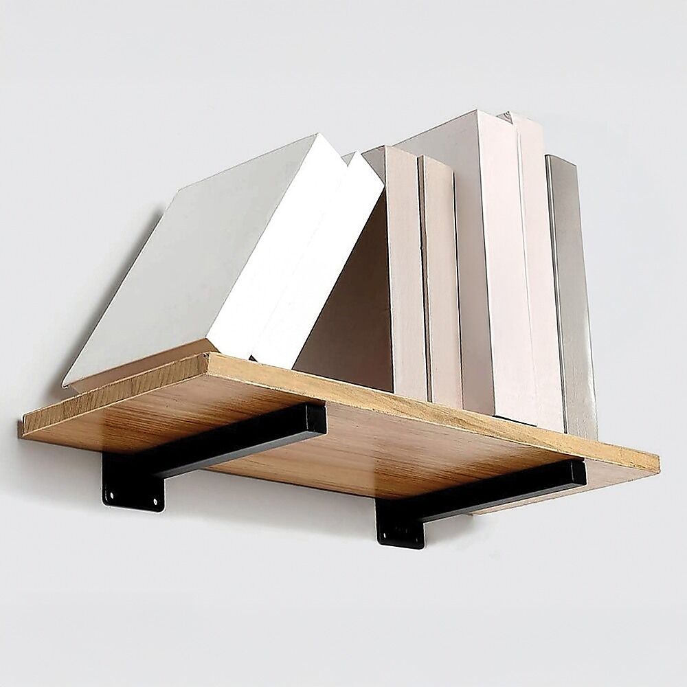 20cm Floating Shelf Brackets Industrial Metal Shelving Supports 4-Pack Price