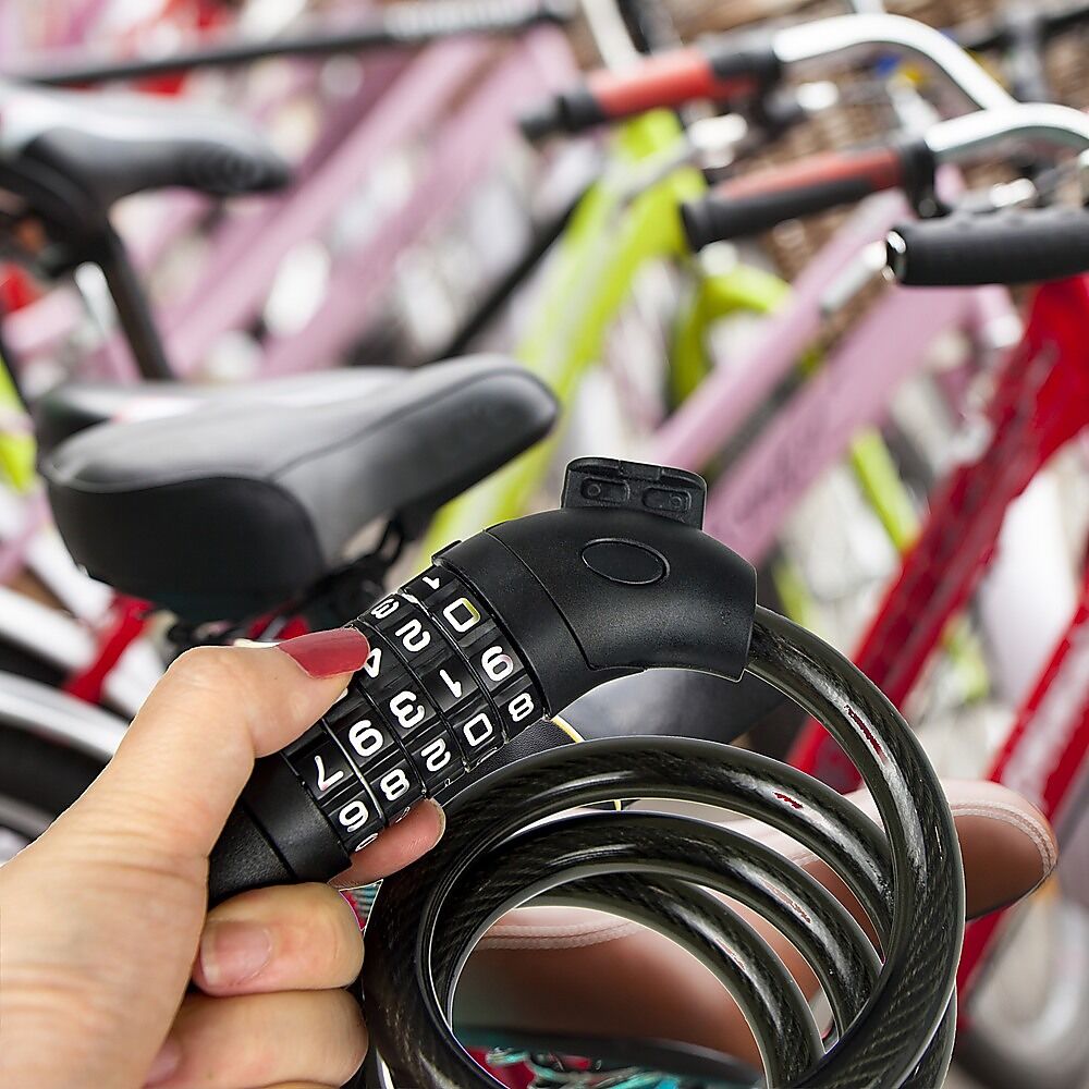 Security 5 Digit Combination Bike Cable Lock with Mounting Bracket Price