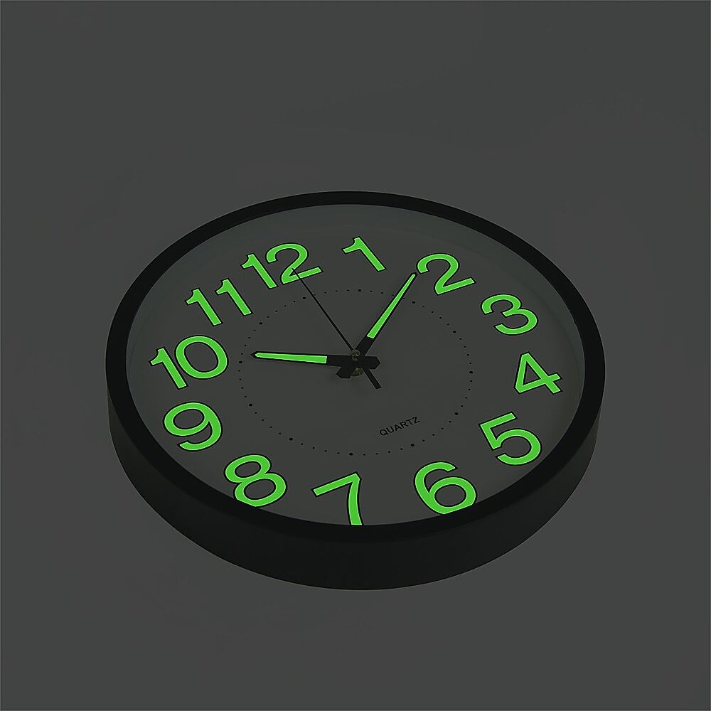 305mm Luminous Wall Clock Glow In The Dark Silent Quartz Indoor Home Modern Clock Price