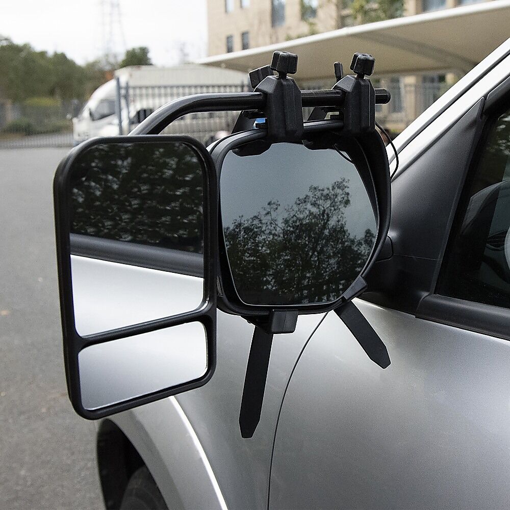 2x Towing Mirrors Pair Clip on Multi Fit Clamp On Towing Caravan 4X4 Trailer Price