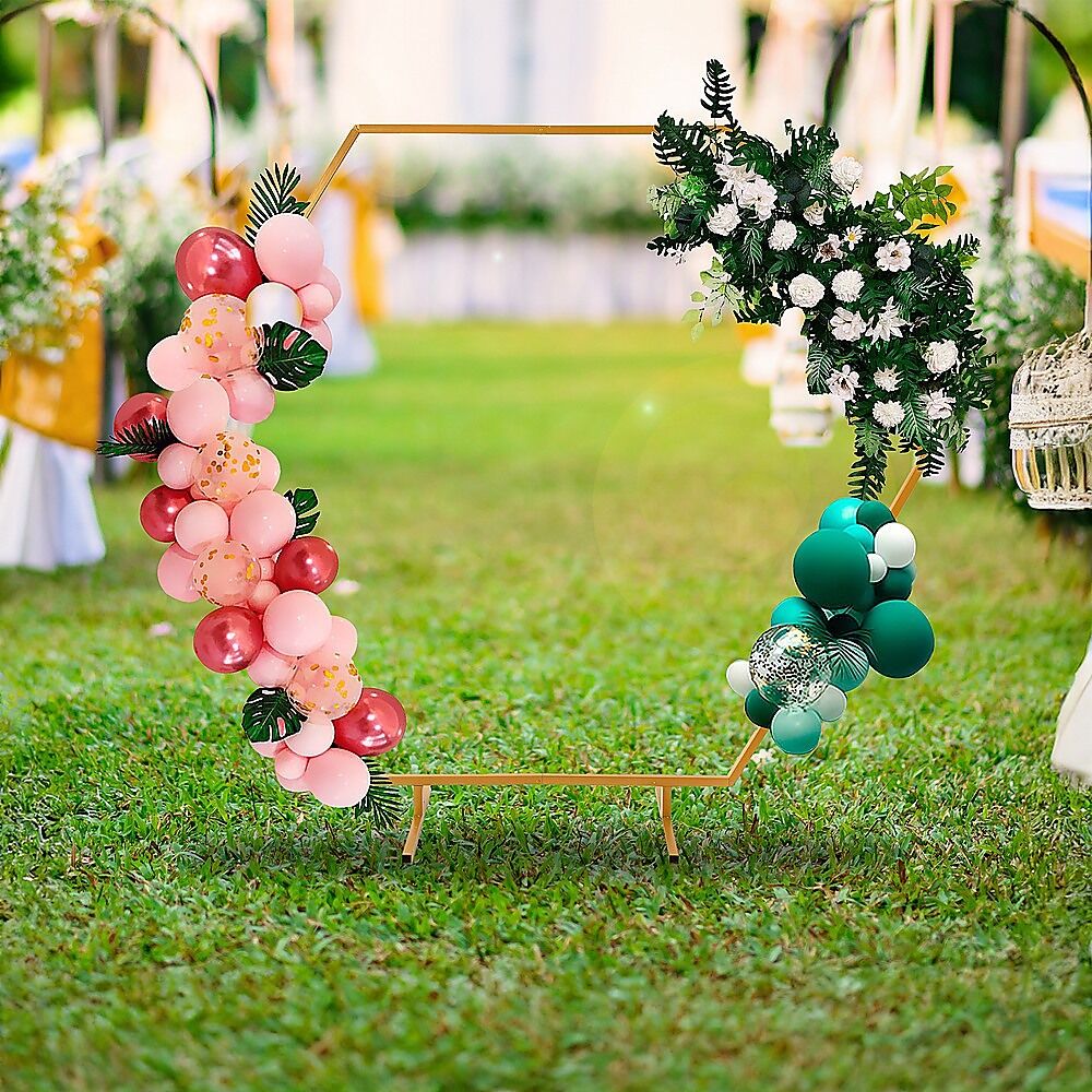 2M Wedding Hex Arch Backdrop Flower Display Stand Frame Background Price
