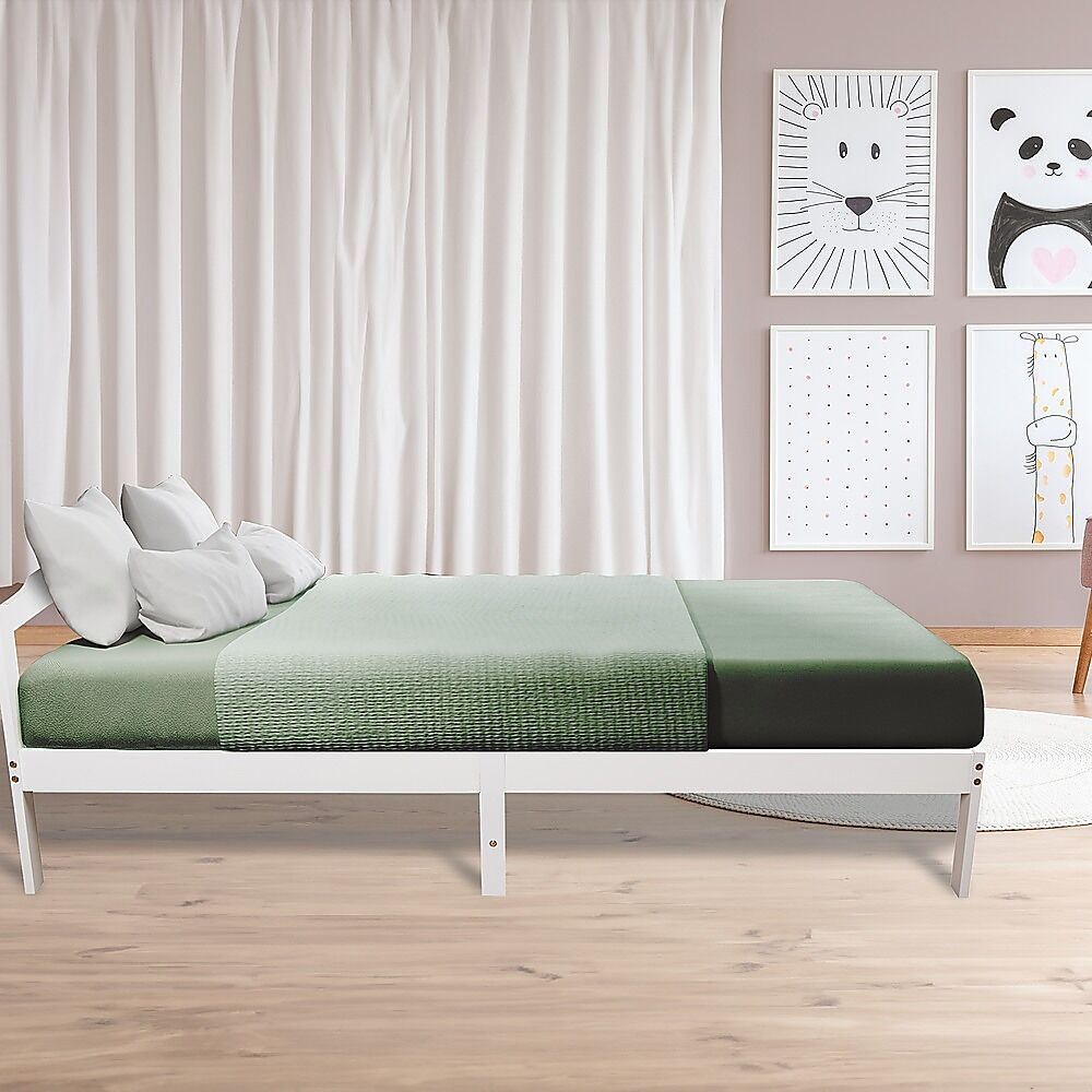 Double Wooden Bed Frame Home Furniture White Price