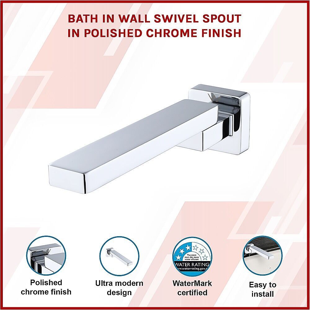 Bath In Wall Swivel Spout in Polished Chrome Finish Price