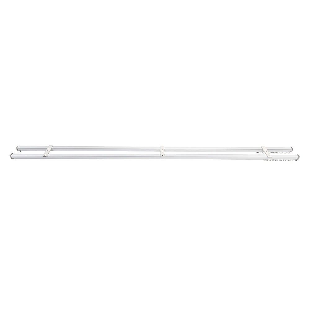 1.5m Double Curtain Tracks Aluminium Rail & Brackets For Both Curtain and Sheer with ceiling and wall accessories Price