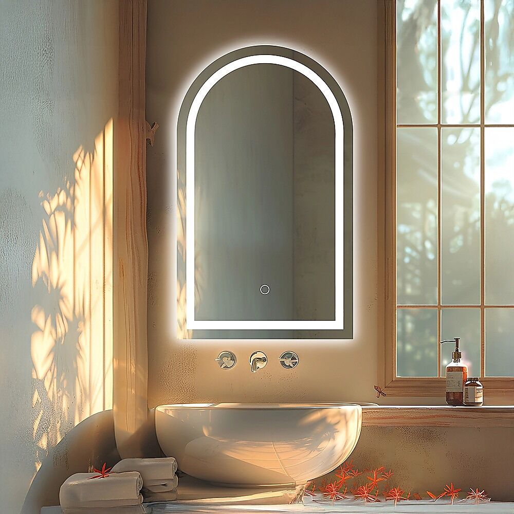 Arched LED Wall Mirror Bathroom Mirrors Makeup Anti-fog 600mm x 1000mm Price