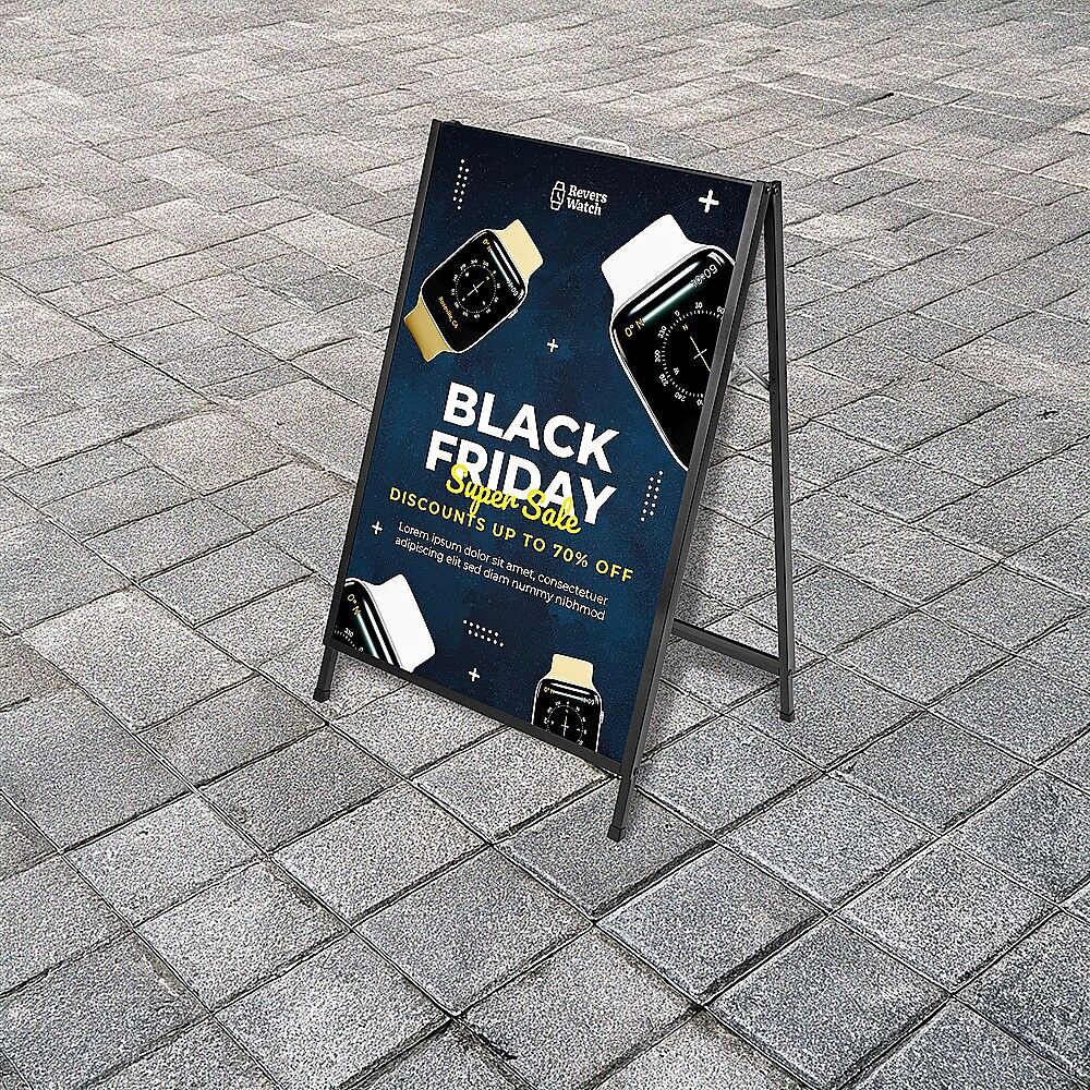 A Frame Sign 60x90cm Sidewalk Plastic Poster Board Outdoor Display Price