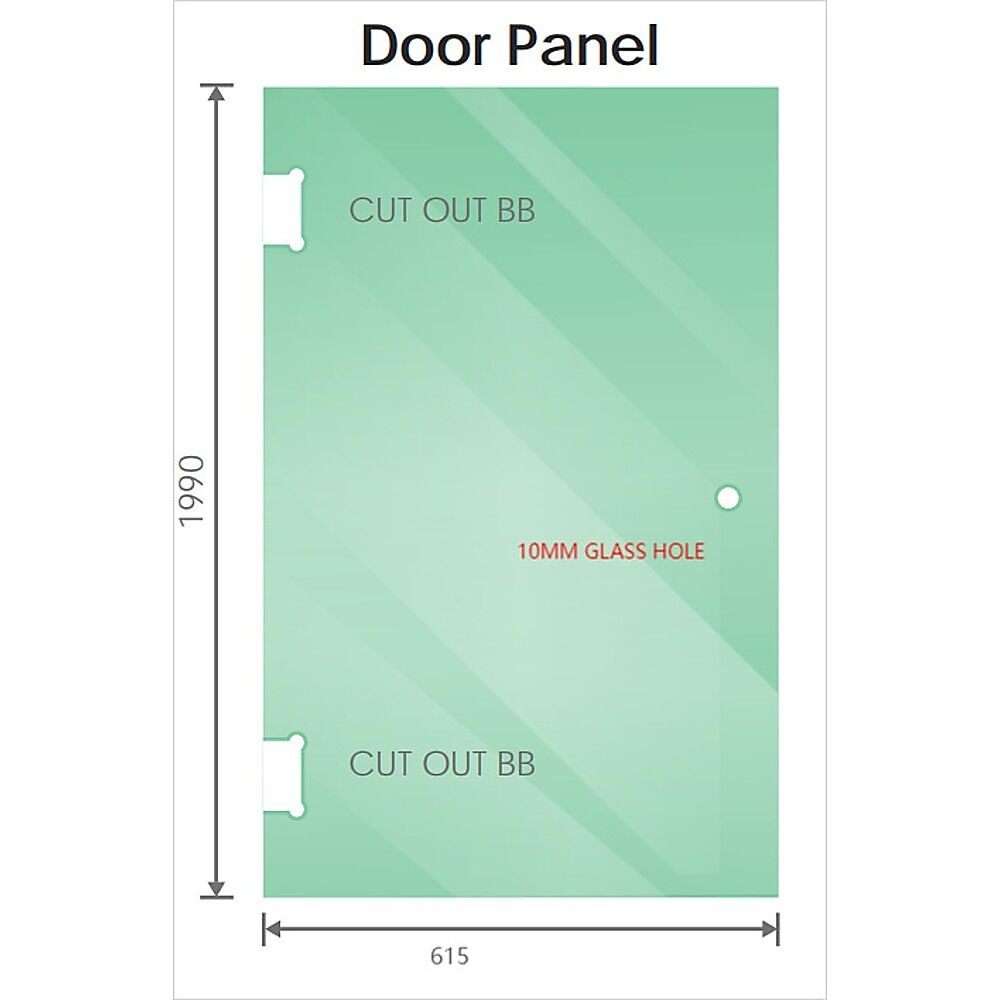 100cm Frameless Diamond Shower Screen with Black Brackets and SS Hinges, Square Knob Handle Price