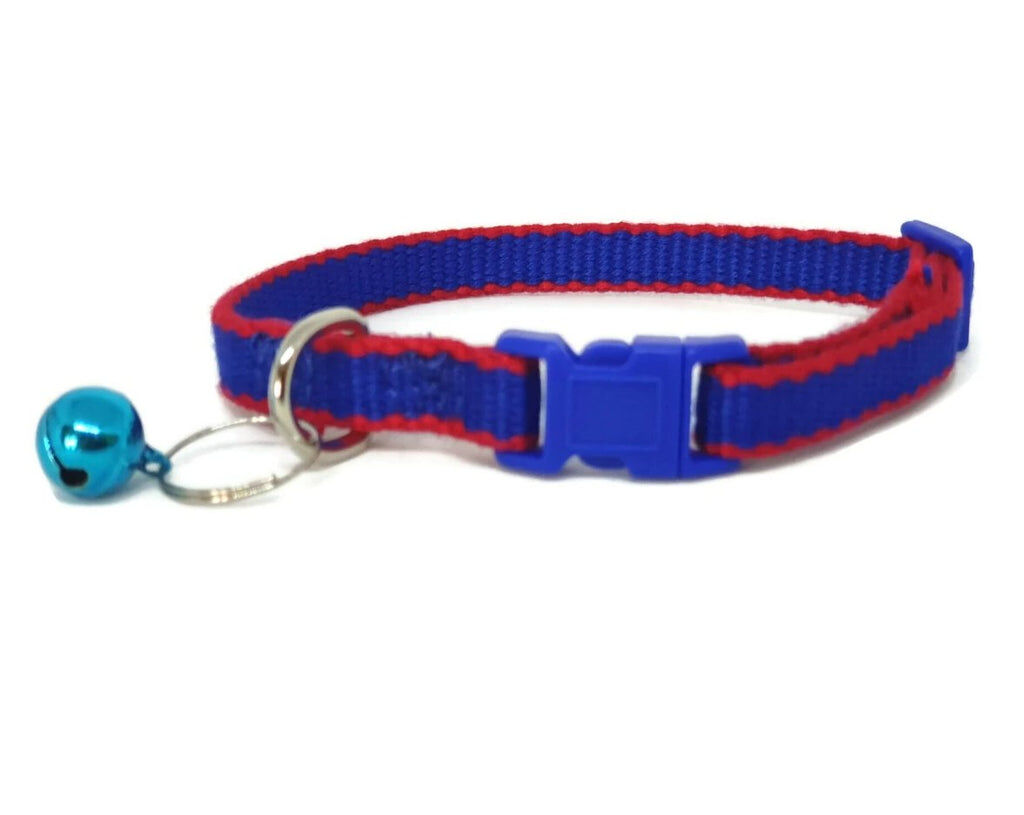 100% Pure Bamboo Fibre Cat Collar Plastic Buckle Navy - Moondidley Pets Price