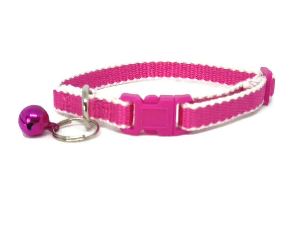 100% Pure Bamboo Fibre Cat Collar Plastic Buckle Pink - Moondidley Pets Price
