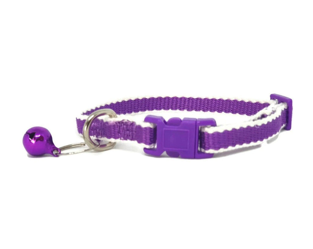 100% Pure Bamboo Fibre Cat Collar Plastic Buckle Purple - Moondidley Pets Price