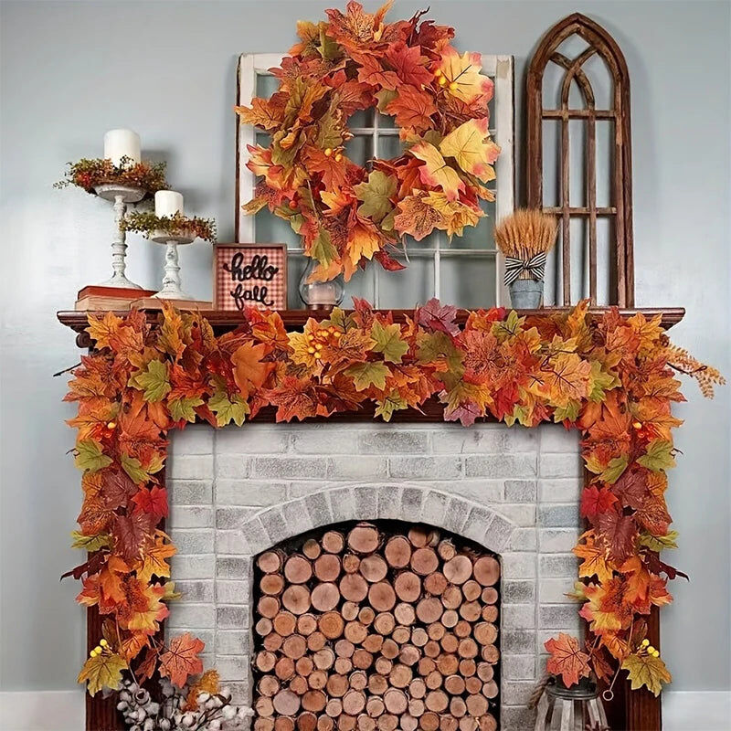 2M Artificial Fall Maple Leaf Garland Price