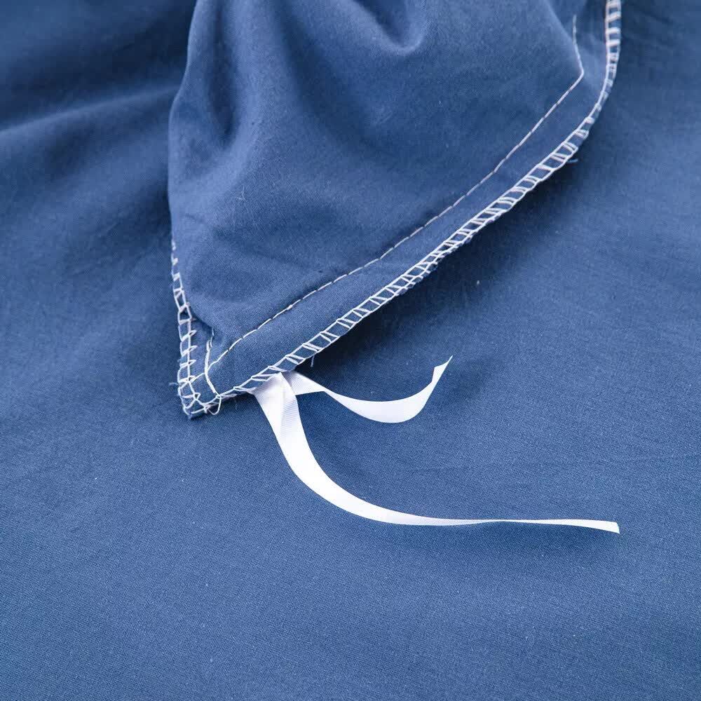 100% cotton Premium Doona Duvet Quilt Cover Set with Soft Pillowcases - Blue-Single Price