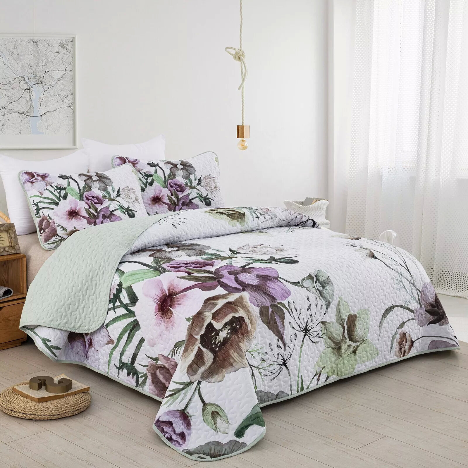 Deluxe Quilted Bedspread and Pillowcases Set: Infuse Your Bedroom with Style - Queen size Price