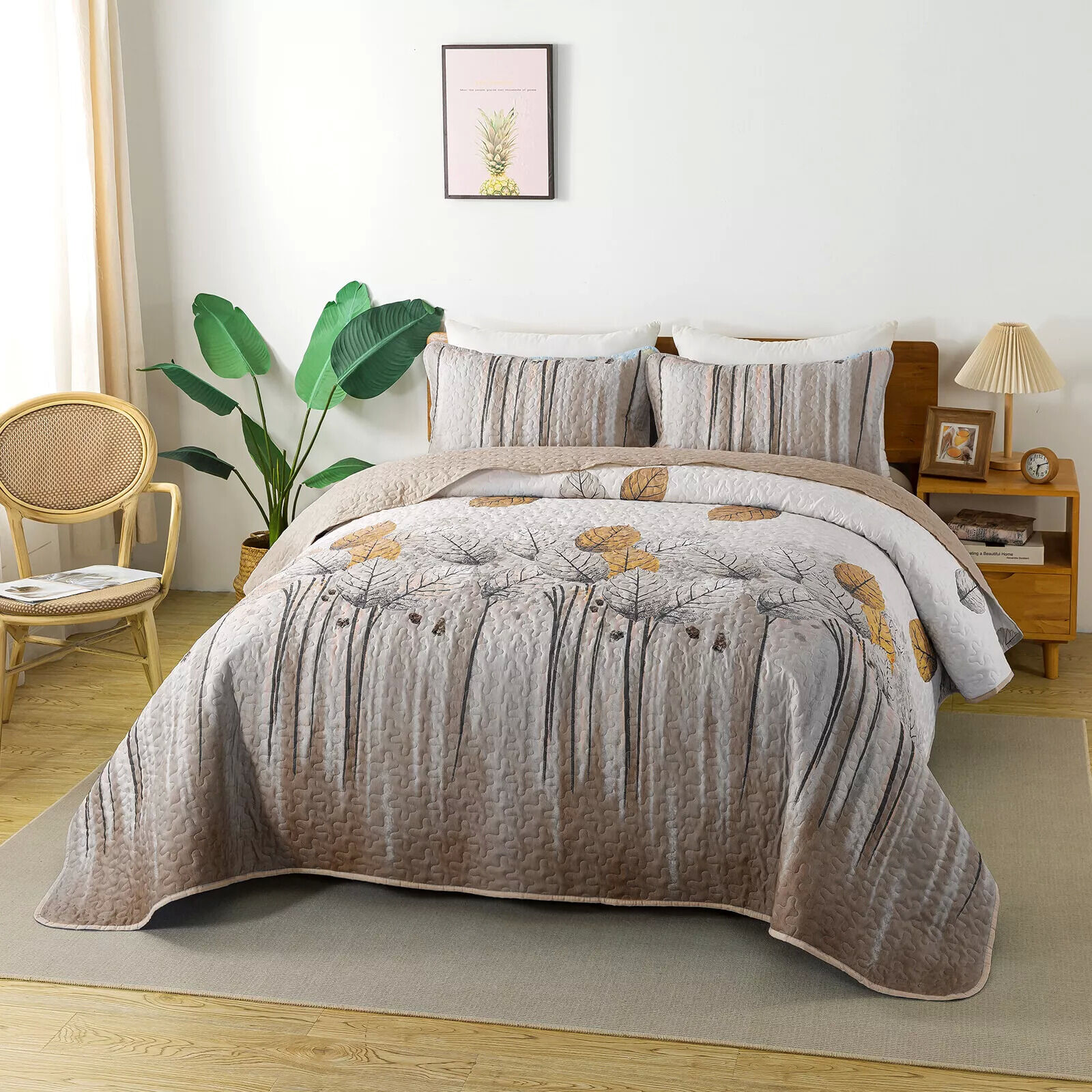 Kaleidoscope Quilted bedspread and pillowcovers set: Vibrant and Fun - Queen size Price