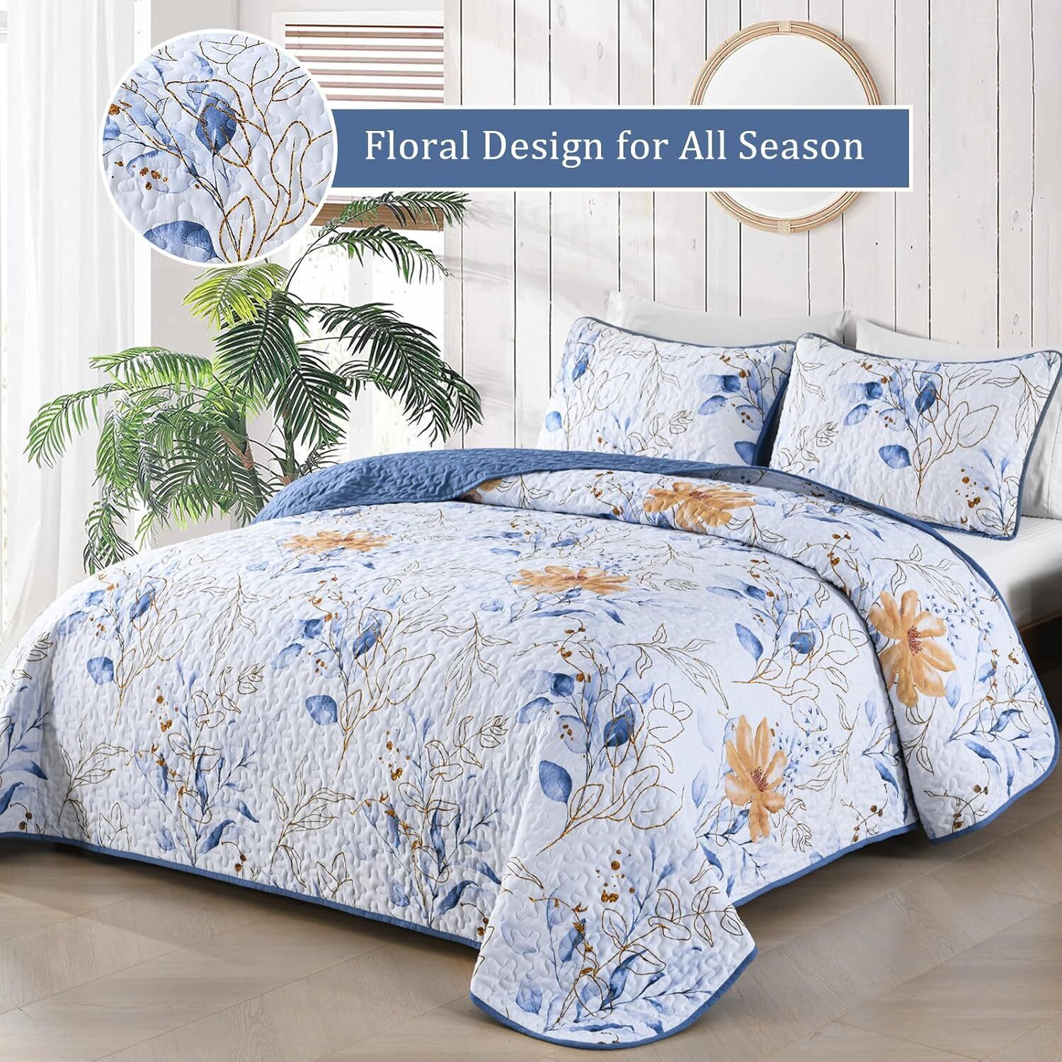 Quietude Quilted coverlet and pillowcovers set: Perfect for Relaxation - Queen size Price