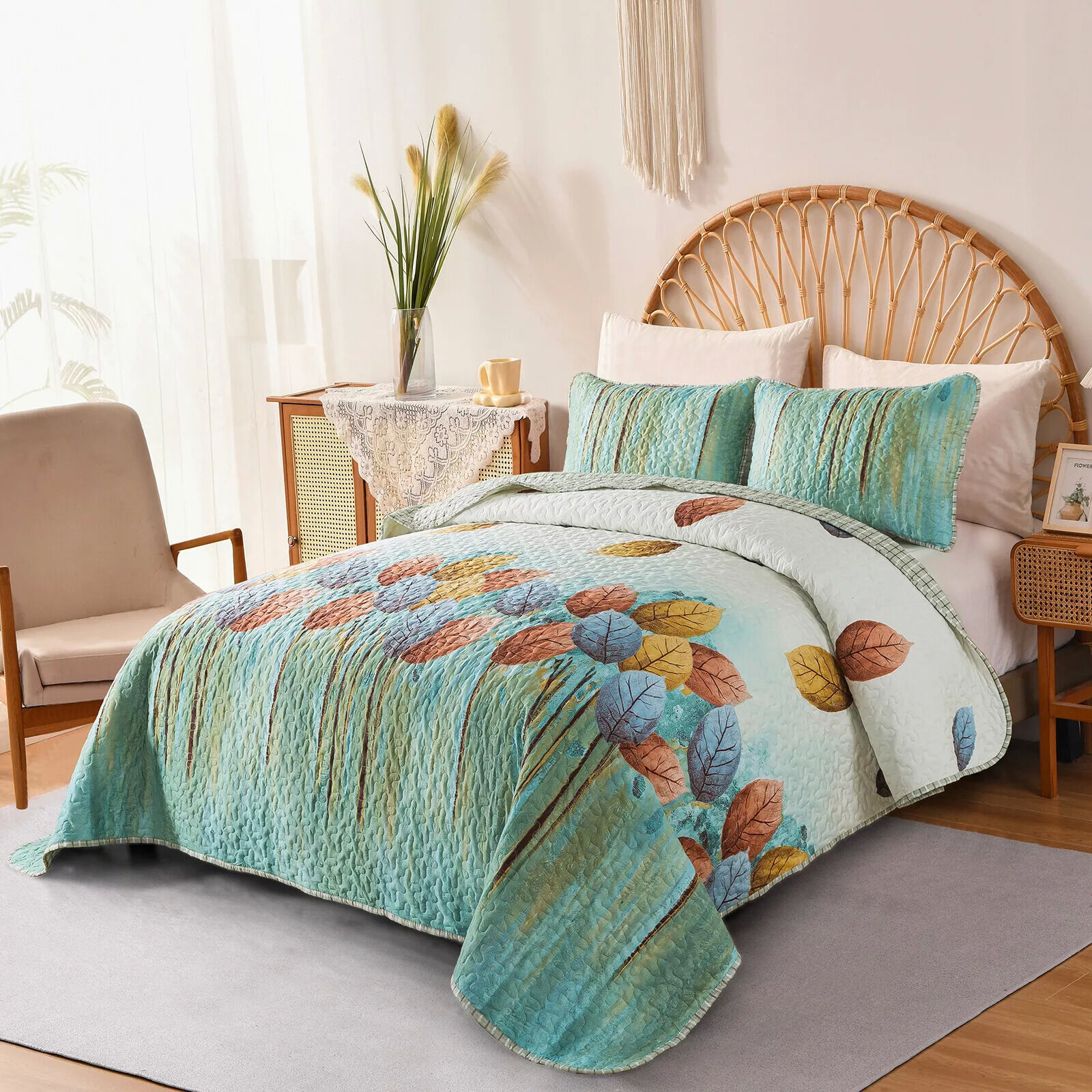 Majestic Quilted bedspread and pillowcovers set: Enhance Your Sleep Experience - Queen size Price