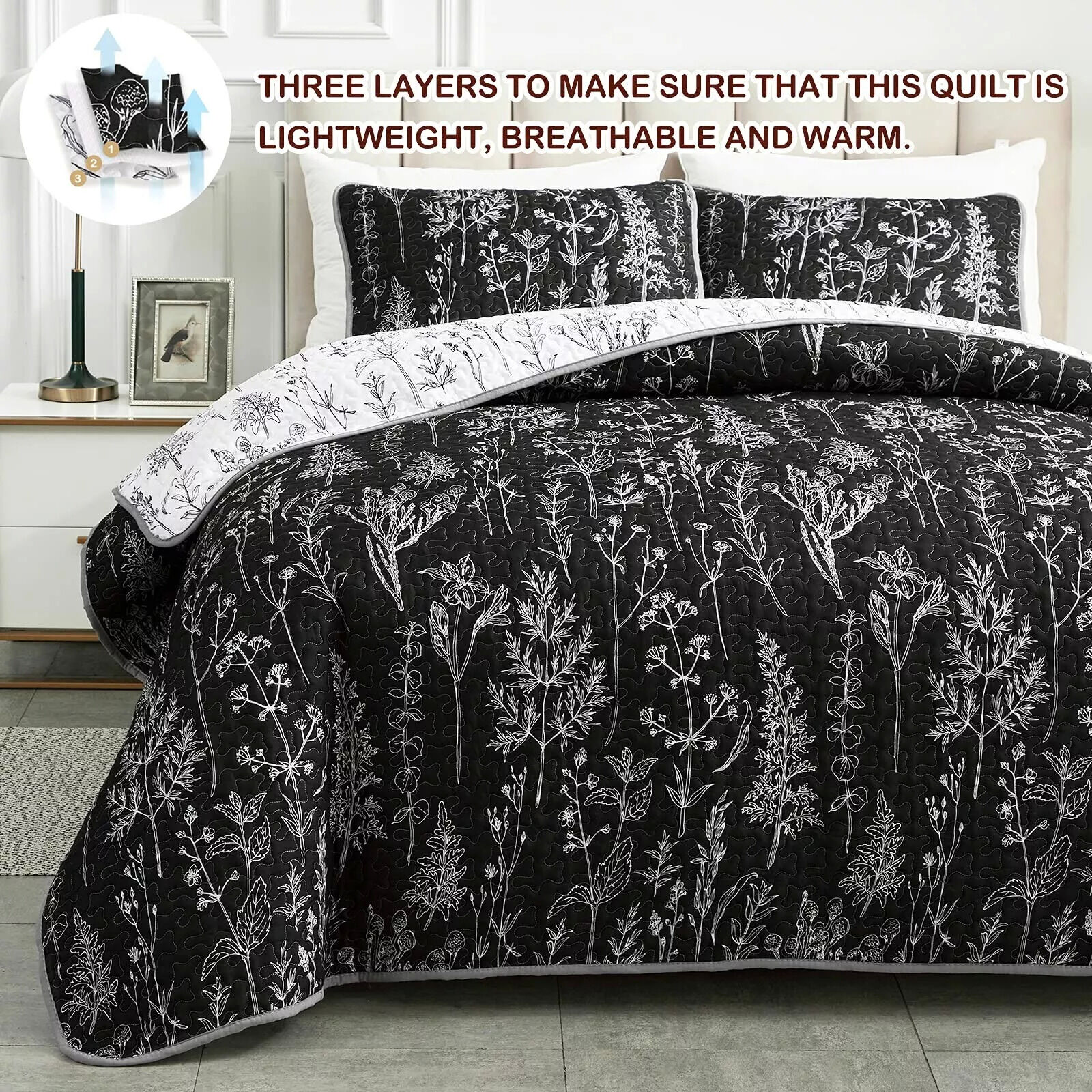Cultured Quilted Coverlet and Pillowcases Set: Style Meets Functionality - Queen size Price