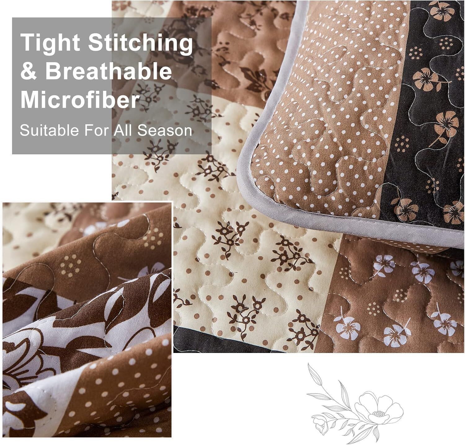 Winsome Quilted coverlet and pillowcovers set: Irresistibly Charming - Queen size Price