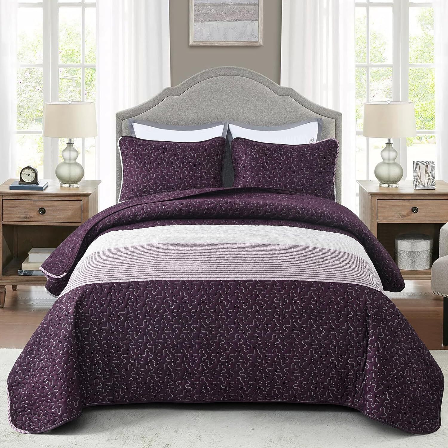 Radiant Quilted coverlet and pillowcovers set: Brighten Any Room - Queen size Price