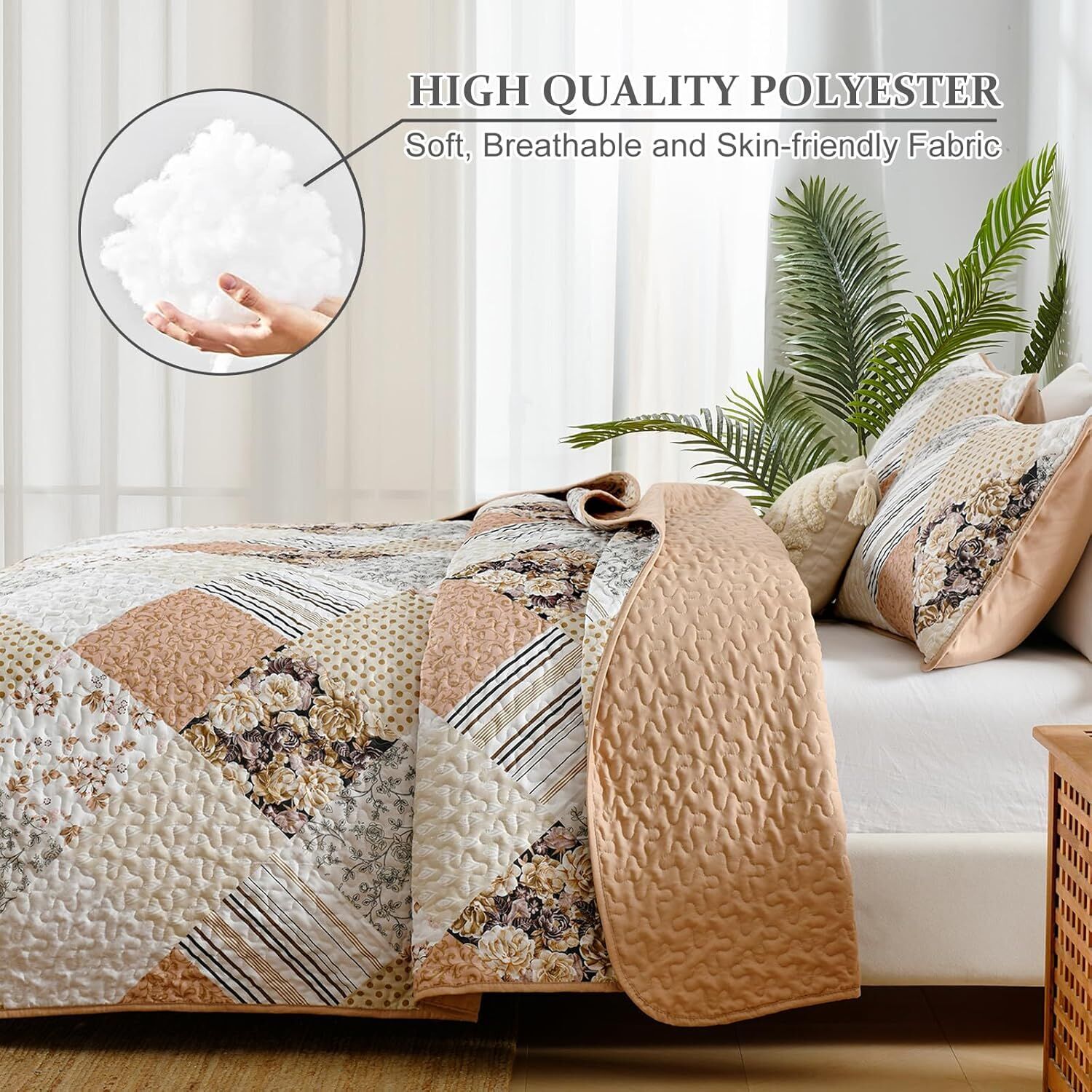 Transcendent Quilted bedspread and pillowcovers set: Elevated Comfort - Queen size Price