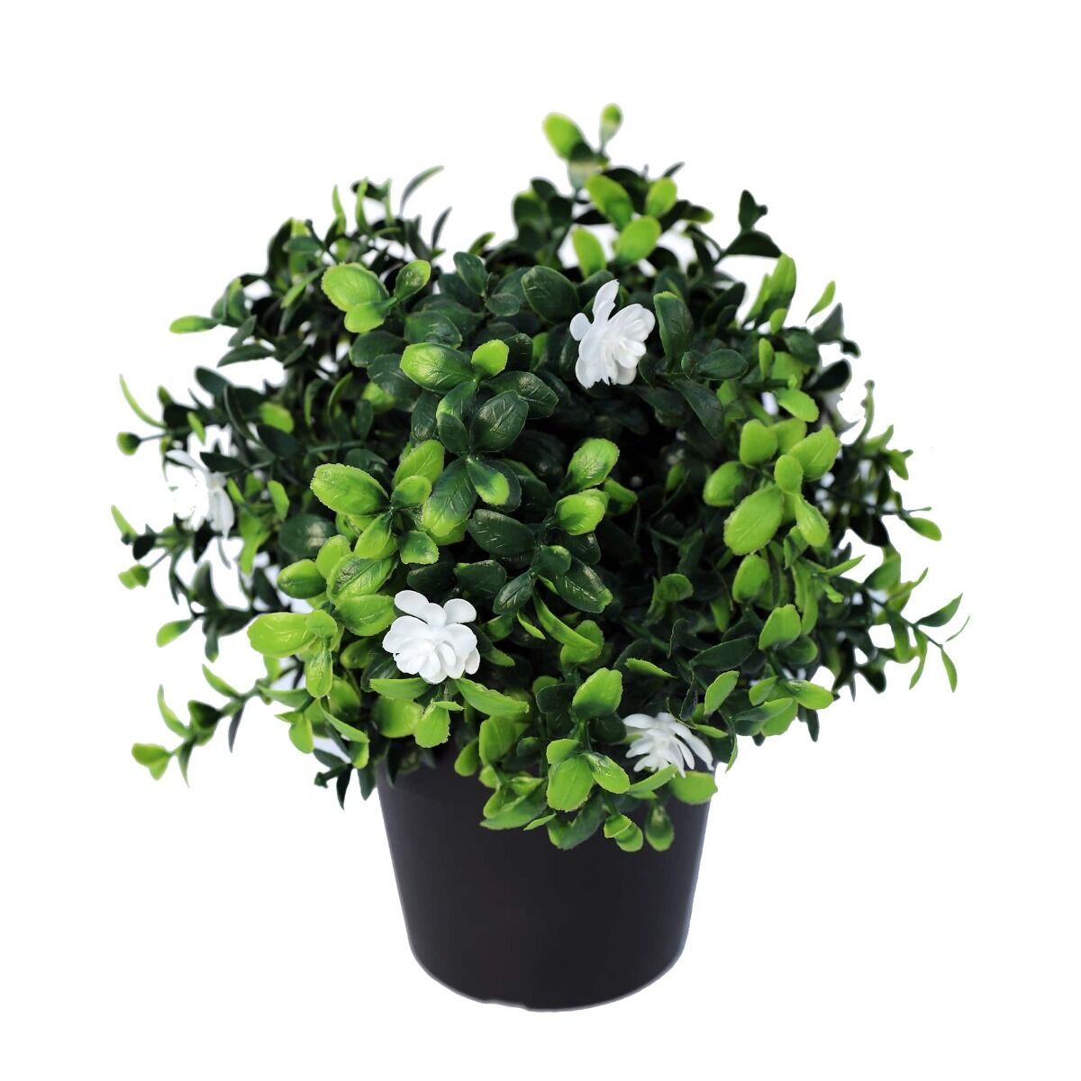 Small Potted Artificial Flowering Boxwood Plant UV Resistant 20cm Price