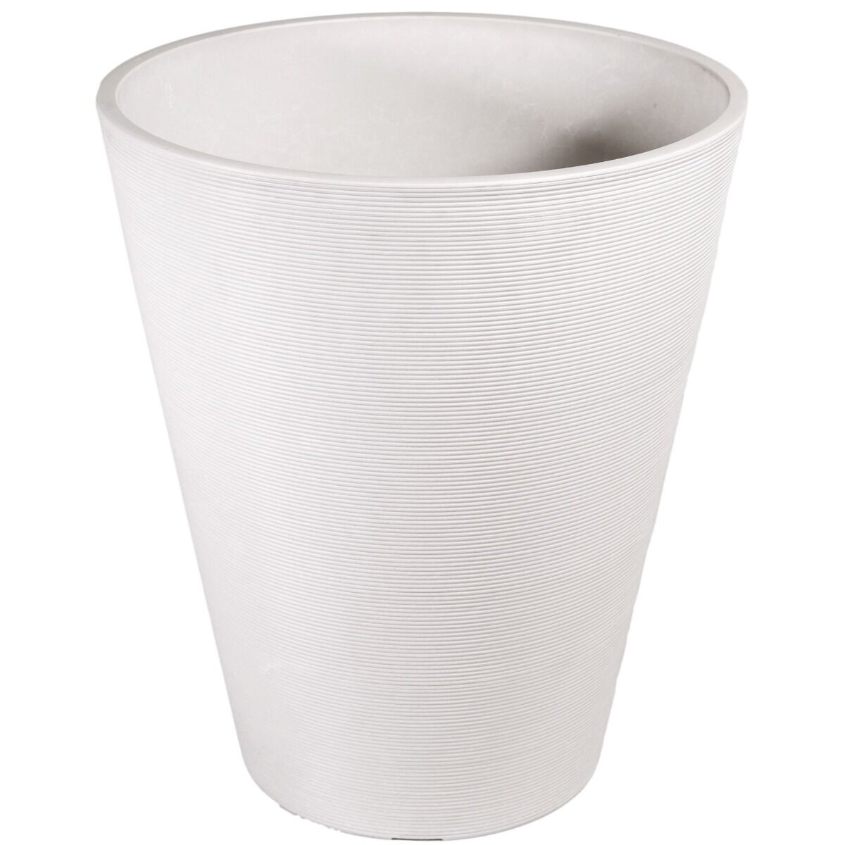 Decorative Textured Round White Planter 47cm Price