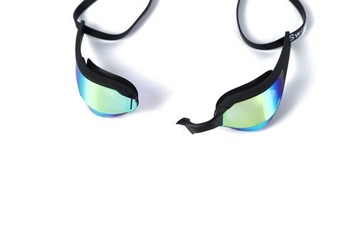 Adult mirrored lens swimming goggles gold Price
