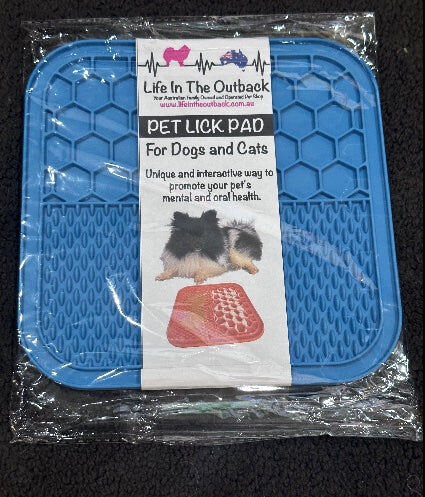 1x LIFE IN THE OUTBACK PET LICK PAD - Blue Price