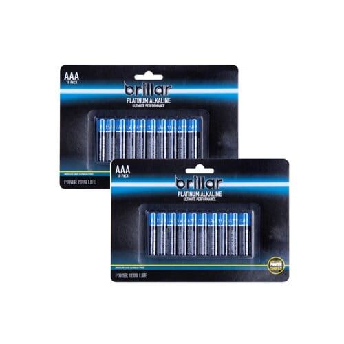 2x Brillar AAA Platinum Alkaline Batteries 10pk Price