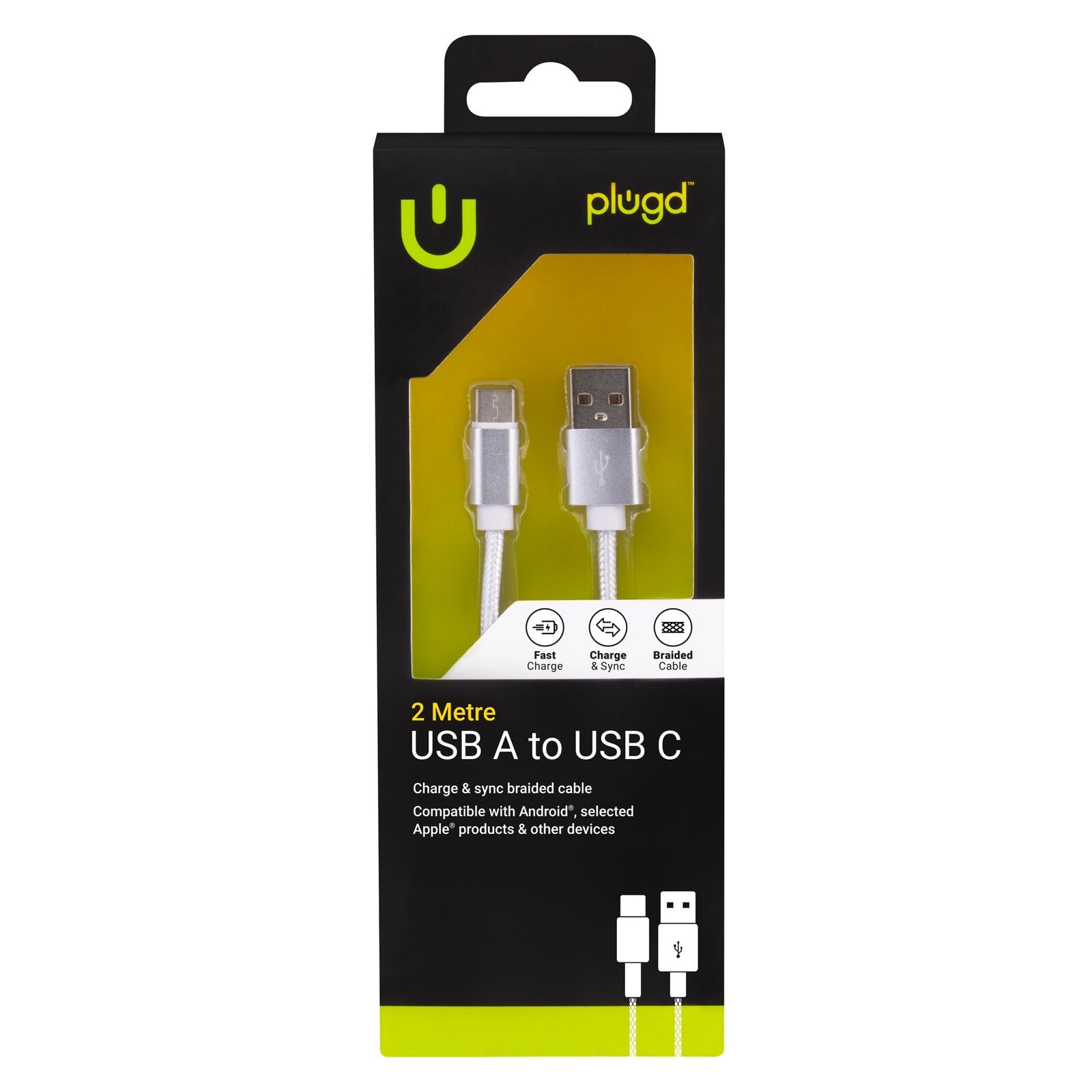 2M USB A to USB C Braided Charge & Sync Cable Price