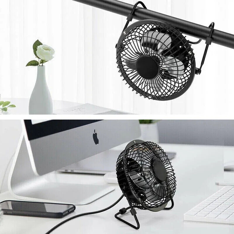 360 Degree Tilt Adjustable USB Portable Mini Desk Fan Price