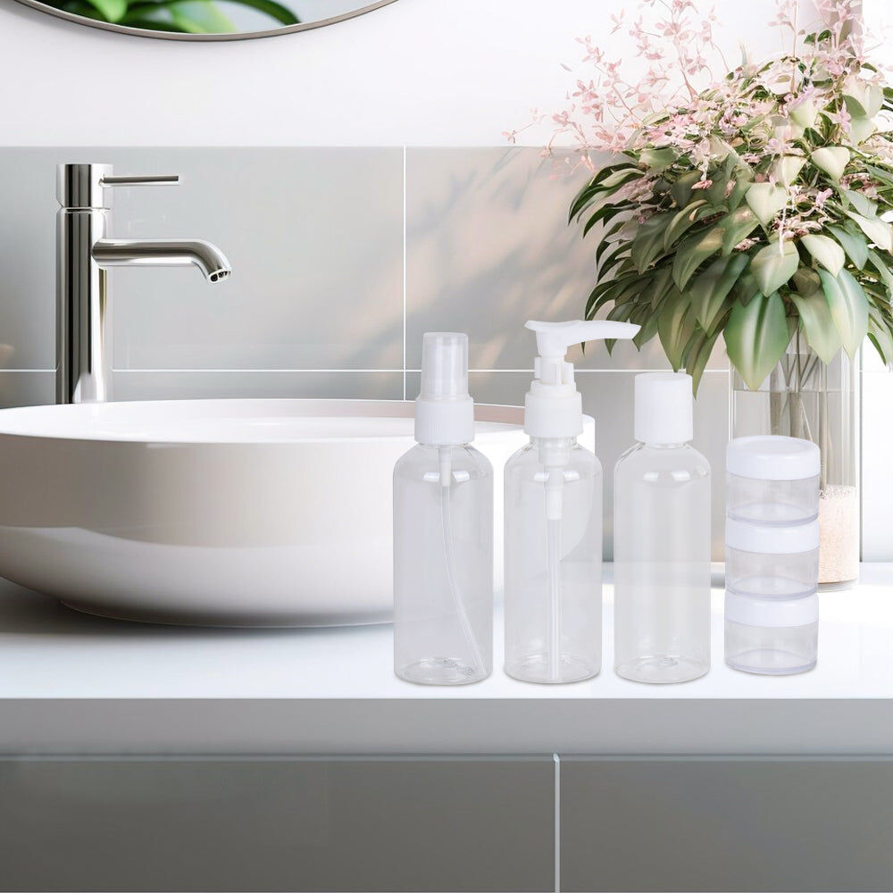 6 Pcs Travel Bottle Set with PVC Storage Bag Price