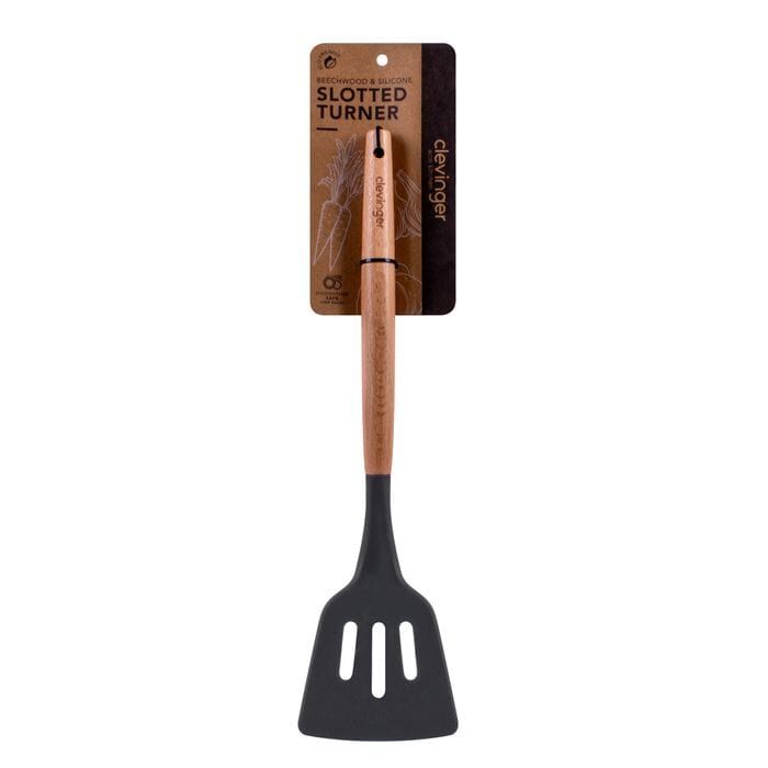 2pcs Beechwood & silicone slotted turner charcoal Price