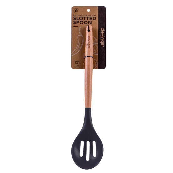 2pcs Beechwood & silicone slotted spoon charcoal Price