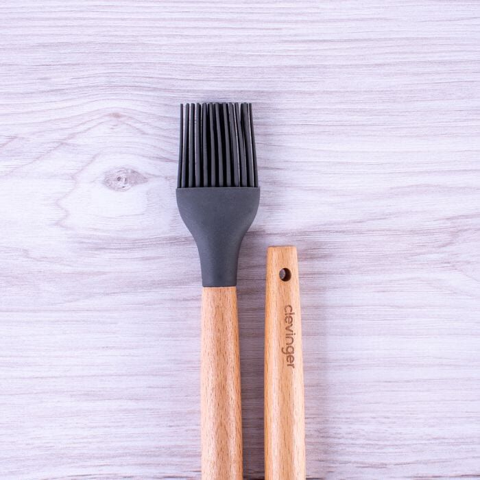 2pcs Beechwood & silicone basting brush charcoal Price