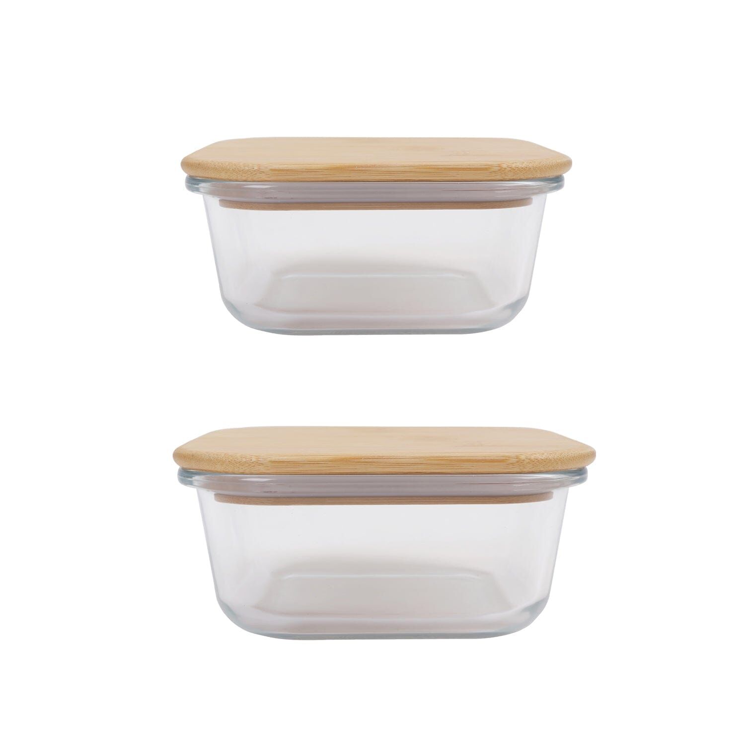 2pc Bamboo Cover Food Container Medium and Large Price