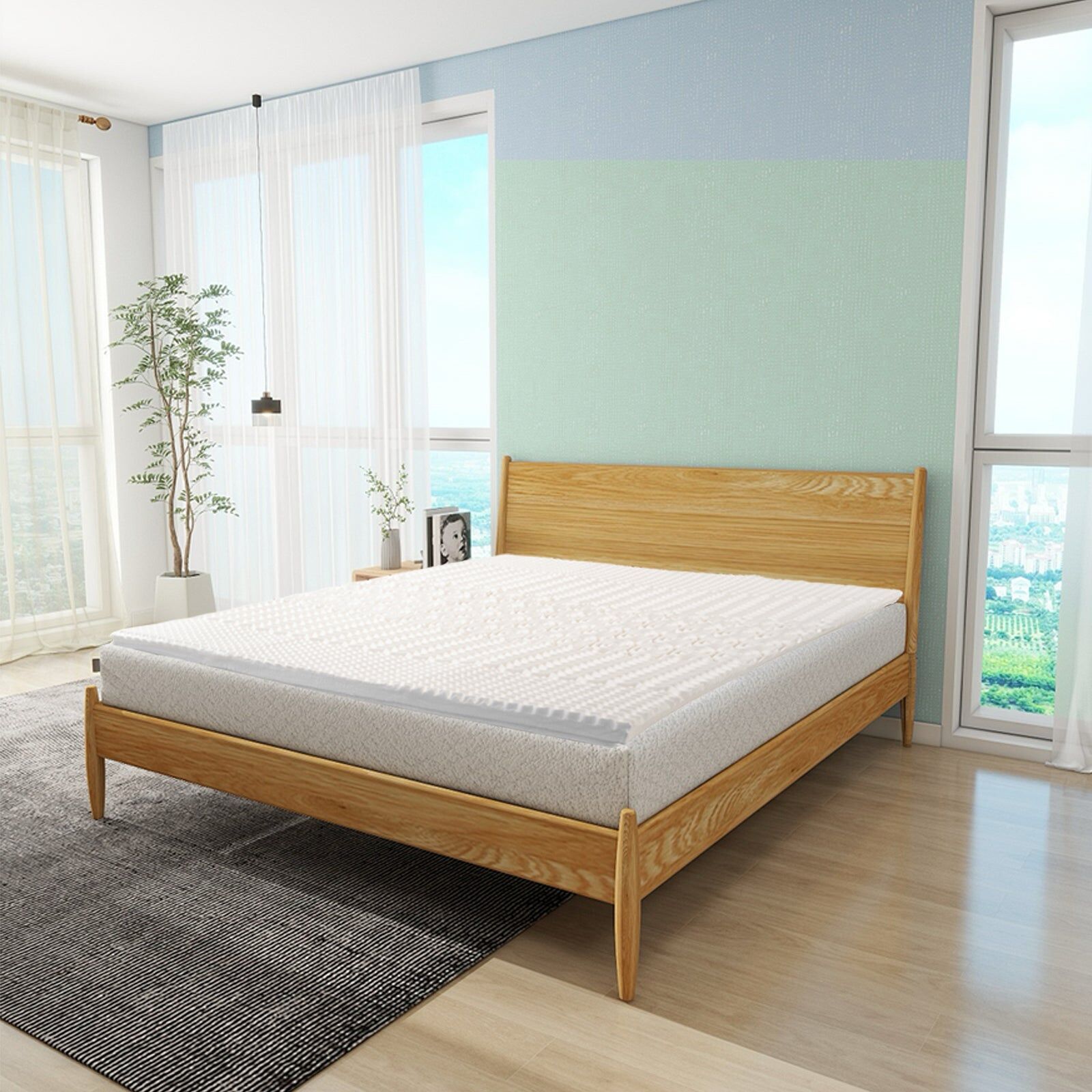 6cm Memory Foam Topper with Bamboo Mattress Cover - Queen Price