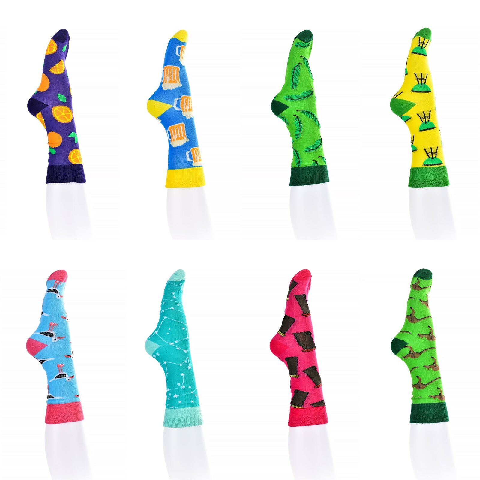 8 Pairs Fashion Novelty Funny Socks one Size 5-13 Men Socks Women Socks #2 Price