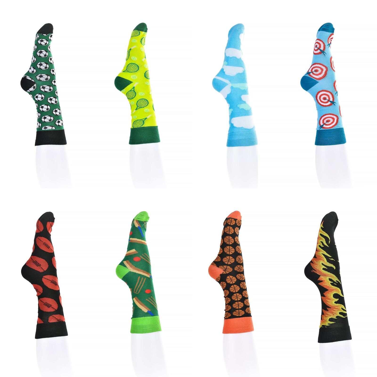 8 Pairs Fashion Novelty Funny Socks one Size 5-13 Men Socks Women Socks #4 Price