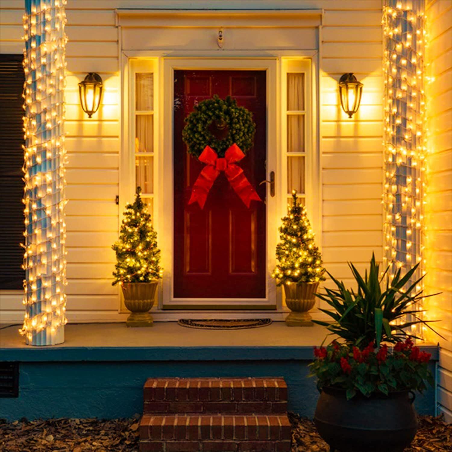 400 Low Voltage LED Curtain Lights 8 Functions 1.9x2M Christmas Decoration Warm White Price
