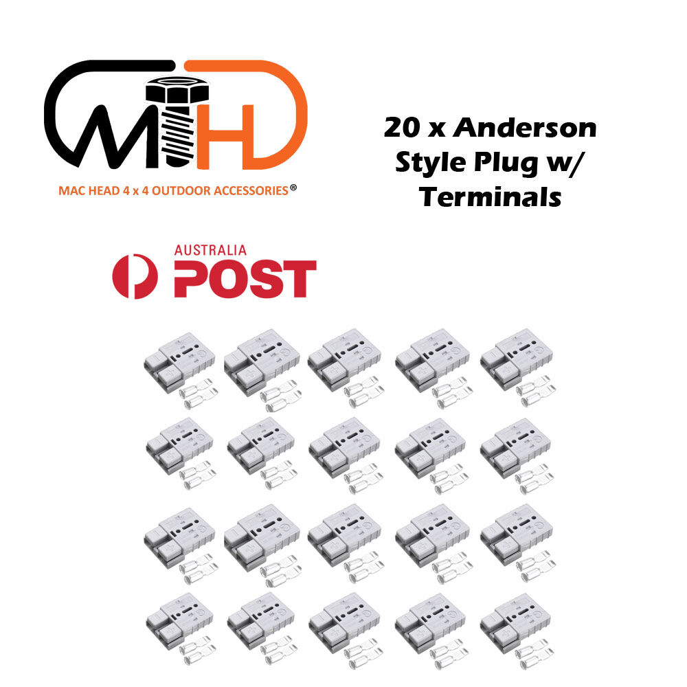 20x Anderson Style Plug connector 50AMP Caravan Trailer Solar 6AWG GREY Price